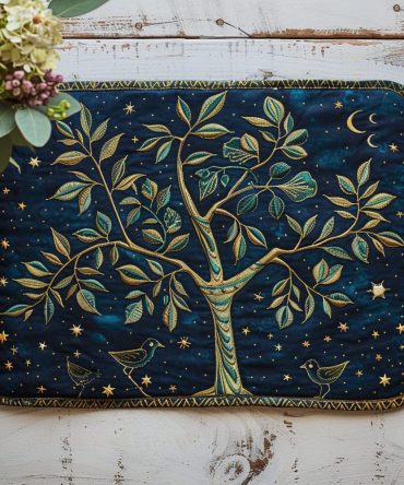 Rustic Celtic Roots Quilted Placemat — 12x18 Heritage Table Mat, Durable Cotton-Blend, Machine-Washable & Gift-Ready