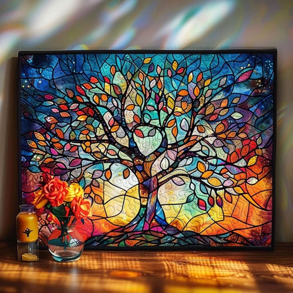 Evergreen Embrace Quilted Placemat — Pine & Forest Table Decor, Holiday Greenery Mat, Insulated, Machine Washable, Rustic Charm