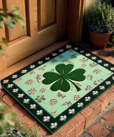 Verdant Decorative Door Mat — Lush Green Entryway Welcome Mat With Durable Backing, Indoor/Outdoor Accent Rug For Home & Patio