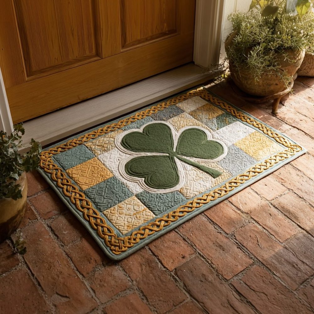 Celtic Knot Halo Decorative Doormat — Elegant Indoor/Outdoor Welcome Mat, Durable Entrway Rug For Classic & Modern Home Decor