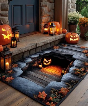 Pumpkin Passage Fall Welcome Mat — Festive Autumn Front Door Rug, Weather-Resistant, Non-Slip, Perfect For Halloween & Thanksgiving Decor
