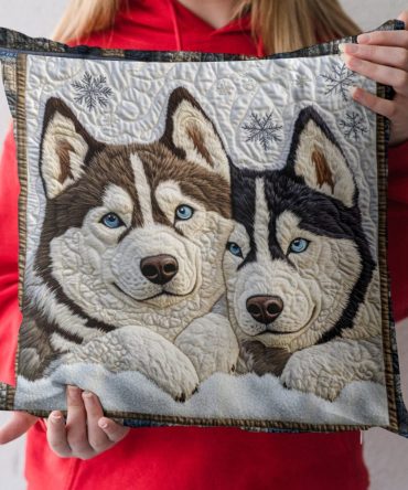 Arctic Soul Quilted Pillow Cover - Cool-Toned Winter Throw Pillowcase, Modern Quilting On Soft Cotton Blend For Minimal & Scandi Décor