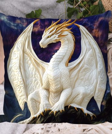 Golden King Quilted Pillow Cover — Regal Metallic Motif Decorative Throw Cushion Case For Luxurious Living Rooms & Bedrooms