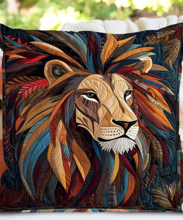 Savannah Majesty Quilted Decorative Pillow Cover — Earthy Safari Motif Cushion, Reversible Cotton Blend Accent For Living Areas