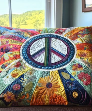 Retro 70S Vibe Quilted Pillowcase – Bold Geometric Vintage Throw Cover, Soft Cotton Blend, Machine Washable With Hidden Zipper For Mid-Century Style