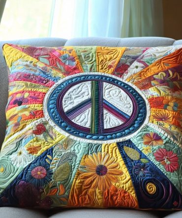 Retro 70S Quilted Pillow Cover — Vintage Vibe Throw Pillowcase With Bold Graphic Pattern For Mid-Century & Boho Homes