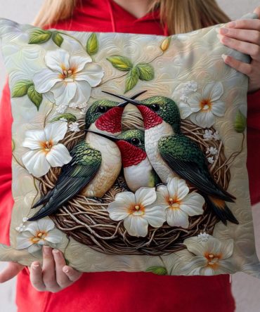 Blossoming Melody Quilted Pillow Cover — Elegant Floral Decorative Pillowcase For Bed & Sofa, Quilted Texture, Soft Timeless Accent For Classic Interiors