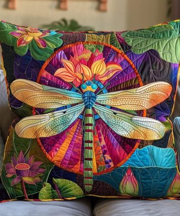 Zephyr Wings Quilted Decorative Pillow Cover — Lightweight Breathable Throw Pillowcase For Sofa, Patio & Bedroom