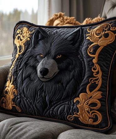 Alpha Guardian Quilted Pillow Cover — Bold Geometric Quilted Pillowcase, Durable Cotton-Blend, Modern Masculine Accent, Machine Washable
