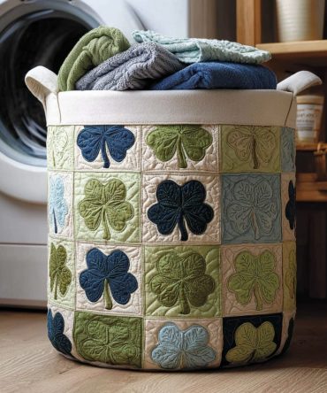 Ancient Celtic Aura Quilted Laundry Hamper — Heritage Collapsible Fabric Basket With Reinforced Handles, Breathable Quilting & Easy-Care Washable Finish