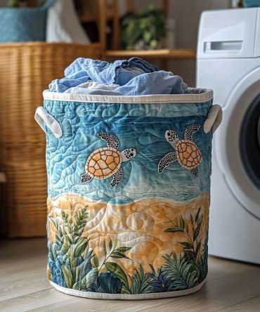 Aqua Glide Quilted Laundry Basket – Sleek Aqua Tone Foldable Hamper, Quilted Fabric Clothes Bin With Handles, Lightweight Collapsible Organizer