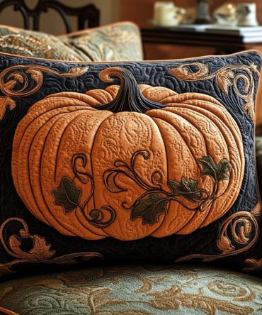 Autumn Glow Quilted Decorative Pillow Cover — Warm Harvest Hues, Plush Textured Throw Pillowcase For Cozy Seasonal Styling