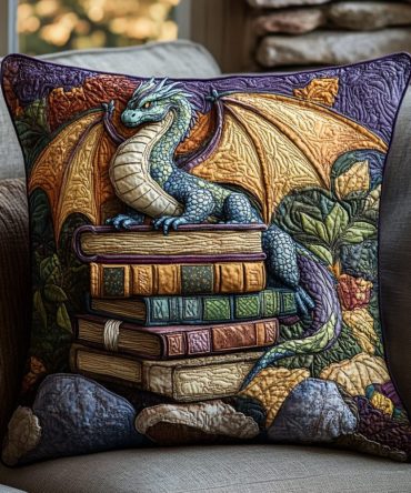 Autumn Inferno Quilted Fall Pillow Cover — Bold Pumpkin & Leaf Decorative Throw Pillowcase For Cozy Home & Seasonal Decor
