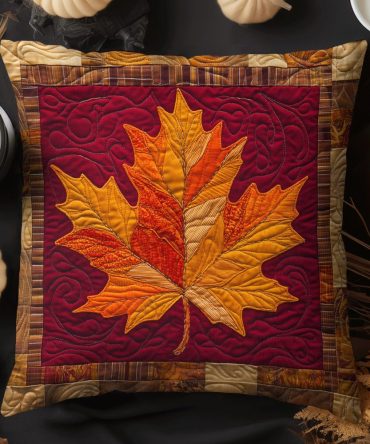 Autumn Whispers Quilted Decorative Pillow Cover — Soft Harvest-Tone Throw Pillowcase, Textured Quilting, Easy Machine Care