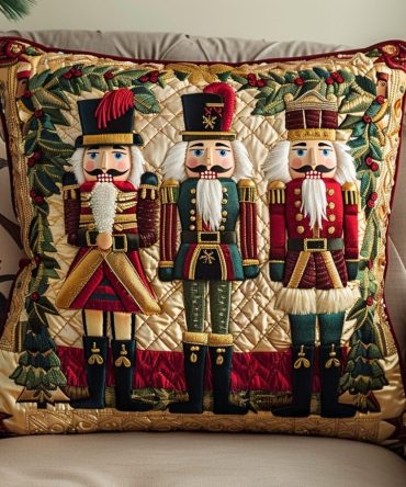 Ballet Slipper Quilted Pillow Cover — Graceful Dancer-Themed Decorative Throw Cushion For Elegant Bedrooms & Studio Spaces