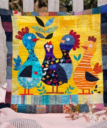 Barnyard Squad Quilted Pillow Cover - Whimsical Farm Animal Design, Quilted Decorative Pillowcase For Country & Cottage Style, Machine Washable