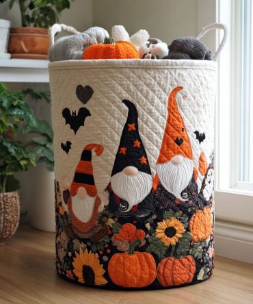Batwing Buddy Quilted Laundry Hamper — Halloween Bat Design Collapsible Fabric Basket, Large Durable Organizer With Handles For Home Storage