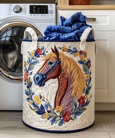 Blissful Ride Quilted Laundry Hamper — Premium Soft Fabric Foldable Basket With Reinforced Handles & Stylish Home Storage