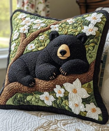 Bloom Grove Quilted Pillow Cover — Botanical Throw Pillowcase For Timeless Cottage, Farmhouse & Garden-Inspired Interiors