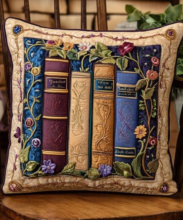 Blossom Chronicles Quilted Pillow Cover - Vintage Floral Decorative Throw Pillowcase For Chic, Timeless Interiors