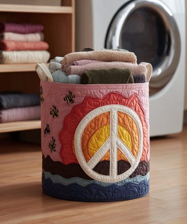 Bohemian Quilted Laundry Hamper — Luxe Boho Print Collapsible Basket With Reinforced Handles For Trendy Bedroom & Closet Organization