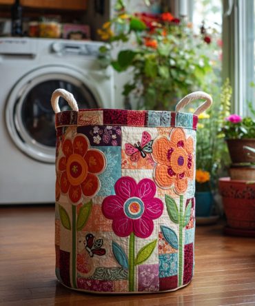 Boho Life Quilted Laundry Hamper - Lightweight Foldable Fabric Basket, Washable Bohemian Organizer For Bedroom & Dorm