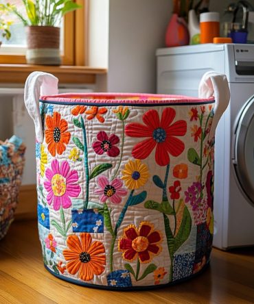 Boho Life Quilted Laundry Hamper – Stylish Collapsible Fabric Basket With Padded Support & Handles For Modern Home Storage & Laundry