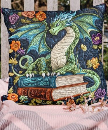 Book Guardian Quilted Literary Throw Pillow Cover — Cozy Library-Inspired Design, Soft Textured Cotton Blend, 18X18In Accent