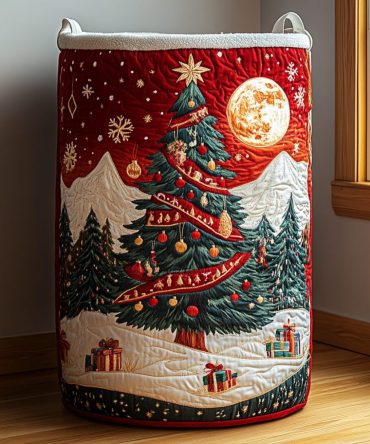 Bright Joy Quilted Laundry Hamper — Colorful Foldable Fabric Basket With Reinforced Handles, Lightweight Decorative Laundry Storage For Home