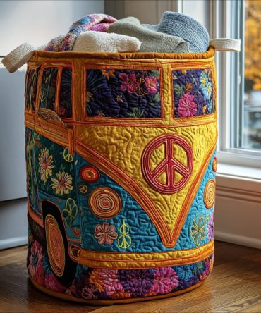 Bright Path Quilted Laundry Hamper – Colorful Geometric Fabric Laundry Basket, Foldable Organizer With Handles For Home