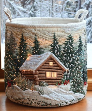 Cabin Magic Quilted Laundry Hamper – Rustic Decorative Foldable Laundry Basket For Cabin, Cottage & Home Storage