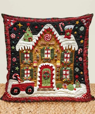 Candy Wonderland Quilted Pillow Cover — Colorful Confectionery Motif On Soft Cotton Throw Case, Festive Accent For Kids Rooms & Parties