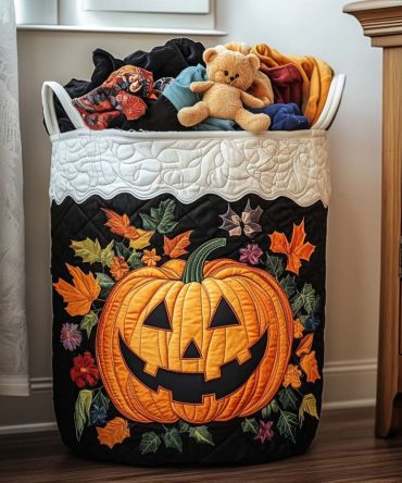 Candy Chase Quilted Fabric Laundry Hamper - Foldable Padded Laundry Basket With Handles For Kids, Nursery & Small Spaces