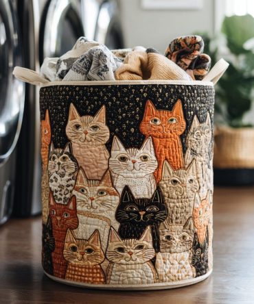 Catnap Comfort Quilted Laundry Hamper — Cozy Foldable Laundry Basket With Quilted Soft Shell, Spacious Interior & Easy-Carry Handles