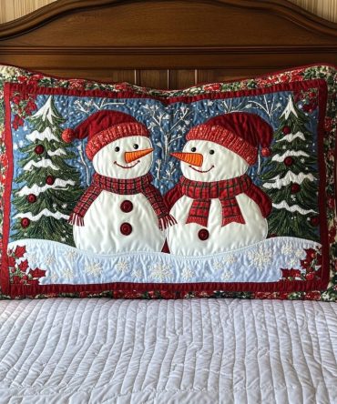 Cheerful Companions Quilted Pillow Sham, Playful Animal Throw Pillow Cover For Kids & Family Rooms, Colorful Quilted Accent, Easy Care
