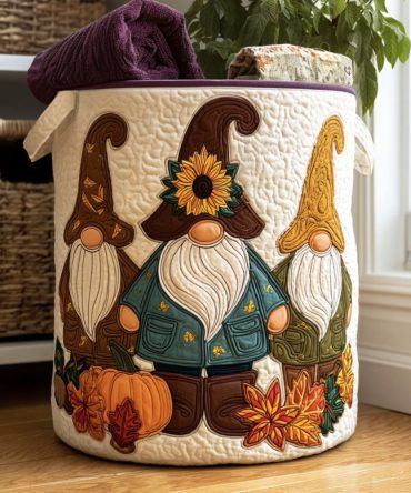 Cinnamon Sprout Quilted Laundry Hamper — Warm-Toned Collapsible Basket With Reinforced Handles & Soft Quilting