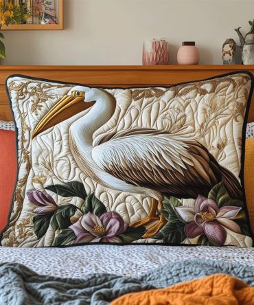 Coastal Elegance Quilted Decorative Pillowcase - Nautical Cotton Pillow Cover For Beachy Bedroom, Durable & Washable