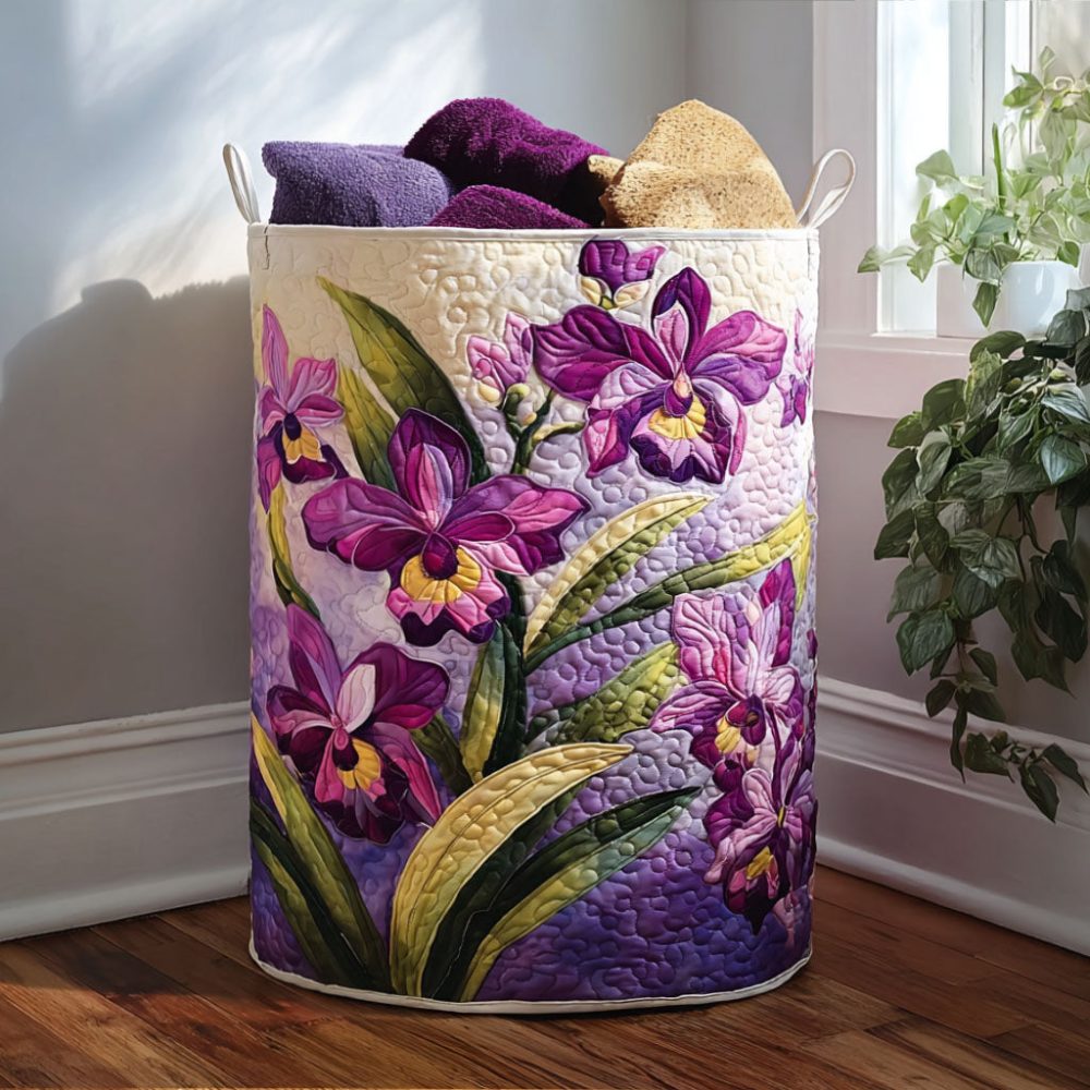 Color Bloom Crush Vibrant Quilted Laundry Hamper — Foldable Washable Laundry Basket With Handles For Stylish Home Storage