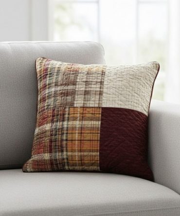 Country Home Quilted Pillow Cover — Classic Farmhouse Throw Pillowcase, Soft Quilted Accent For Cozy Living Rooms & Bedrooms