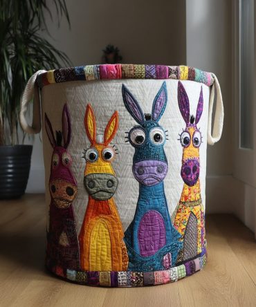 Country Chuckles Quilted Laundry Hamper — Charming Barnyard Print Storage Basket, Padded Quilted Cotton, Foldable Laundry Organizer, Rustic Home & Kid-Friendly, Large-Capacity & Easy-Care