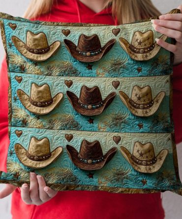 Cowboy Collection Quilted Pillow Cover Set — Rustic Western-Inspired Accent Pillow For Living Room, Bedroom & Kids' Decor