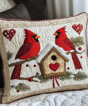 Cozy Cabin Rustic Quilted Pillow Cover - Plush Cotton Pillowcase For Lodge, Cabin, Farmhouse Throw And Bedroom Styling