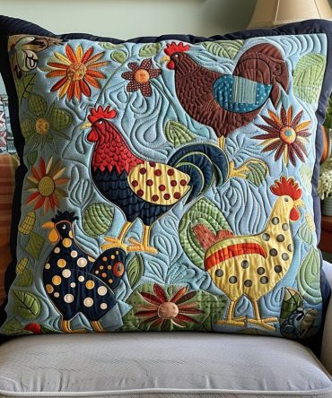 Cozy Coop Quilted Pillowcase - Country Farmhouse Decorative Pillow Cover, Soft Brushed Cotton Blend, Easy-Care Accent