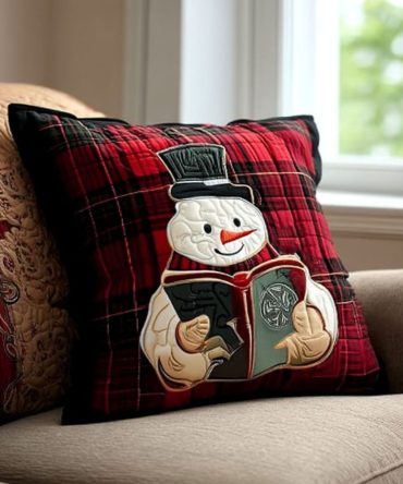 Cozy Frosty Nights Quilted Pillow Cover — Winter Snowflake Decorative Throw For Holiday Bedrooms & Living Rooms, Soft Warm Accent Cover