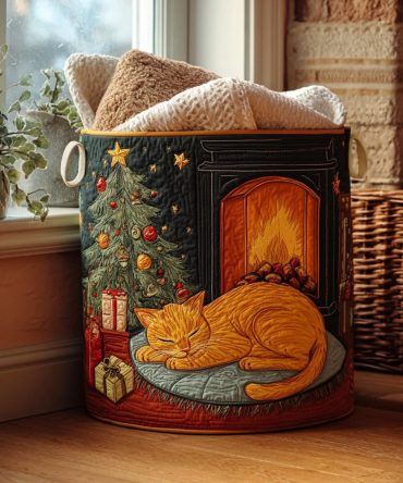 Cozy Hearth Quilted Laundry Hamper — Rustic-Inspired Collapsible Laundry Basket With Reinforced Handles For Living Room, Bedroom & Cabin Decor