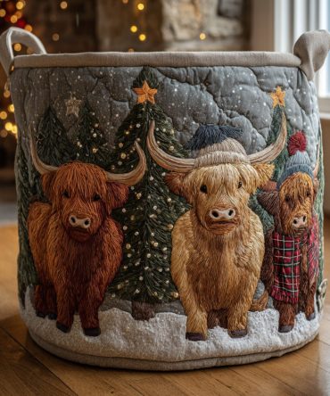 Cozy Highland Quilted Fabric Laundry Hamper — Warm Plaid Foldable Laundry Basket With Reinforced Handles For Cabin, Bedroom & Living Room