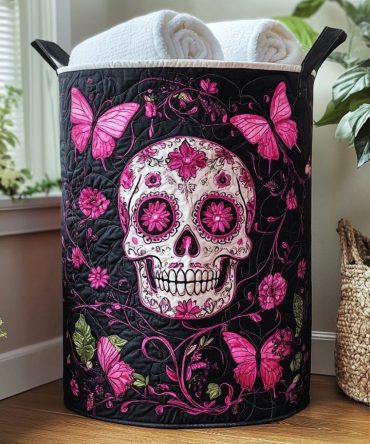 Crypt Keeper Quilted Hamper — Bold Foldable Laundry Organizer With Heavy-Duty Handles & Durable Lining For High-Use Areas