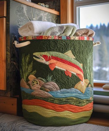 Crystal Pattern Quilted Laundry Hamper — Foldable Fabric Storage Basket With Reinforced Handles, Machine-Washable & Stylish — Shop Now