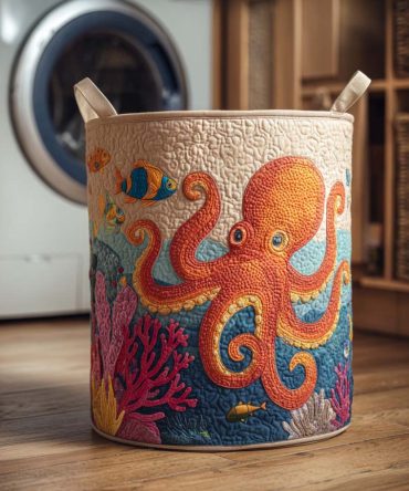 Deep Sea Grip Quilted Laundry Hamper — Navy Quilted Laundry Basket With Heavy-Duty Handles For Durable Bathroom, Bedroom & Dorm Storage