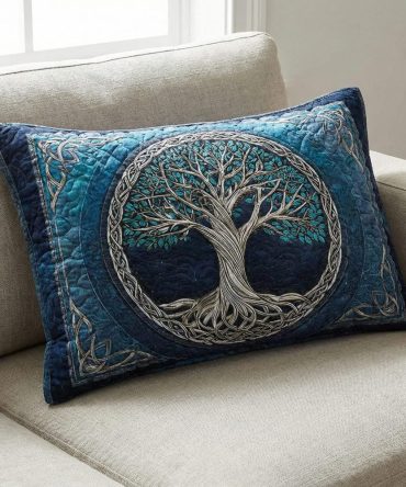 Deepwood Quilted Pillowcase – Rustic Forest Decorative Pillow Sham In Soft Cotton Blend, Textured Cabin-Style Accent For Living Rooms & Bedrooms